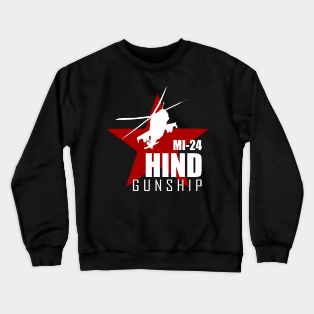 Helicopter Gunship MI-24 Hind Crewneck Sweatshirt by TCP